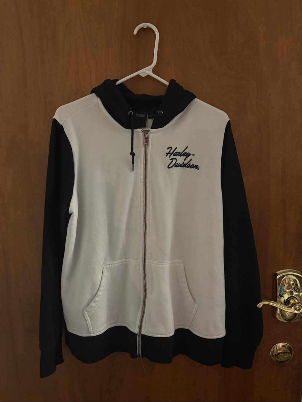 Harley-Davidson Black and White Logo Zip Hoodie